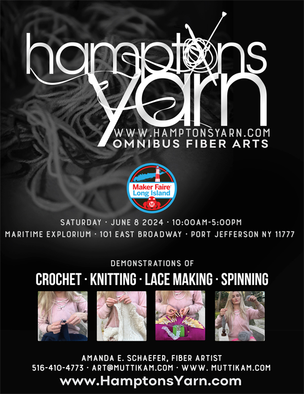 Hamptons Yarn Omnibus Fiber Arts at Long Island Maker Faire 2024